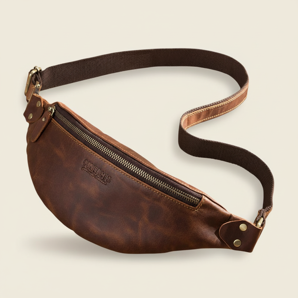 Sac Banane Cuir Homme Bandoulière