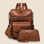 Sac À Dos Cuir Femme Avec Sacoche