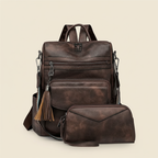 Sac À Dos Cuir Femme Avec Sacoche