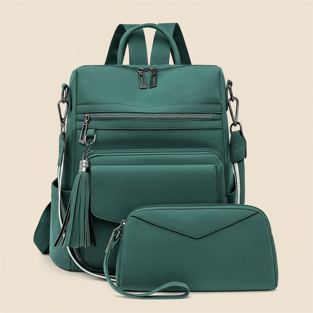 Sac À Dos Cuir Femme Avec Sacoche