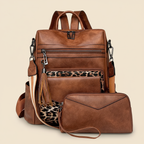 Sac À Dos Cuir Femme Avec Sacoche